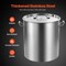 Stainless Steel Stockpot with Basket Lid and Handle for Boiling Steaming or Frying